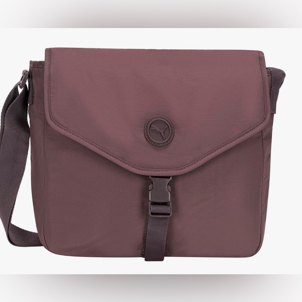 🥳Puma Dark Mauve/Purple Transit Flap-Front Crossbody Bag NWT